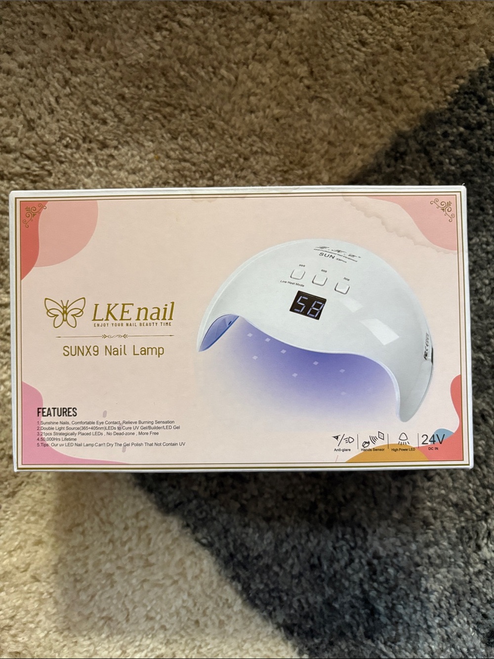SUNX9 White UV/LED Nail Lamp for Gel Polish